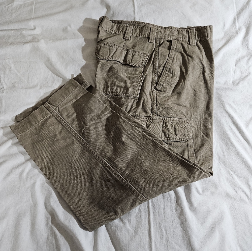 36x30 Basic Editions Men's Khaki Cargo Pants